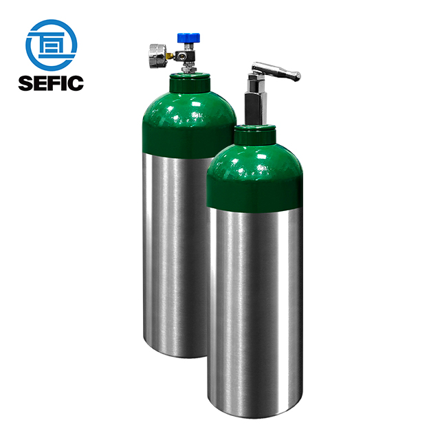 ISO7866 120mm 4L 4.33kg TPED CO2 Oxygen Aluminum Cylinder