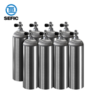 ISO7866 184mm 11L 13.7kg CO2 TPED Aluminum Cylinder